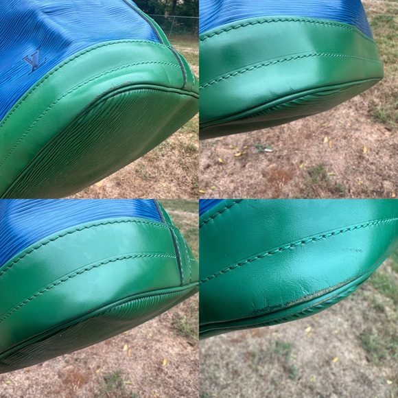 Louis Vuitton Noe Bucket Bag Bicolor Blue & Green Epi Leather with COA VI0953 - Picture 9 of 13
